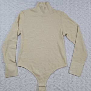 Athleta Alicia Keys Womens Large Inner Strength Bodysuit NWOT Chantilly Cream